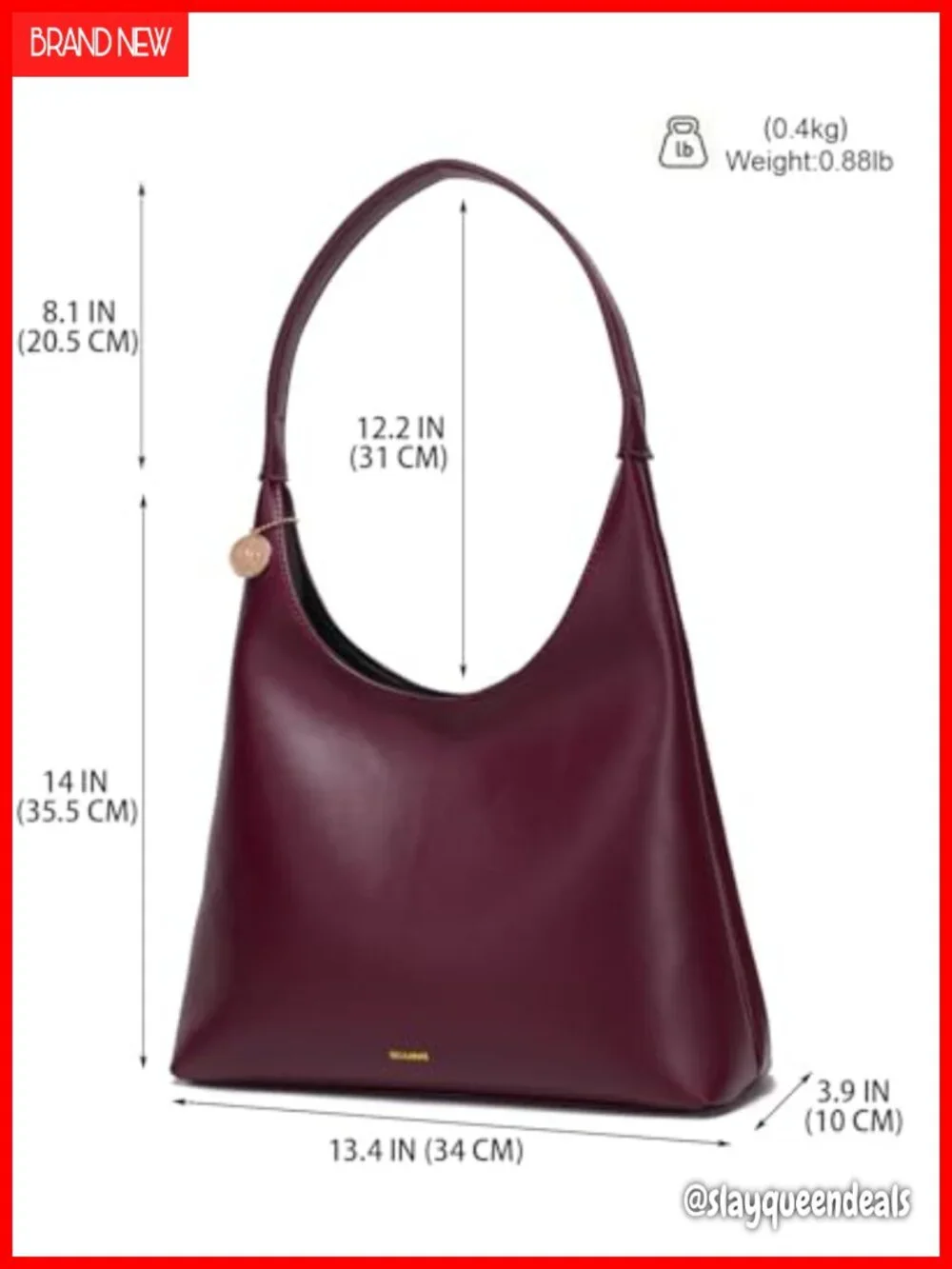 Large Soft Faux Leather Hobo Bag Tote Purse with Zipper